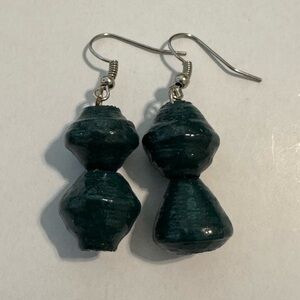 NWOT Ugandan Handmade Paper Bead Earrings